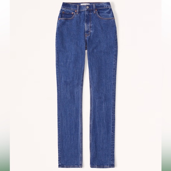 Abercrombie Curve Love Ultra High Rise 90s Slim Straight Jean - Picture 1 of 9